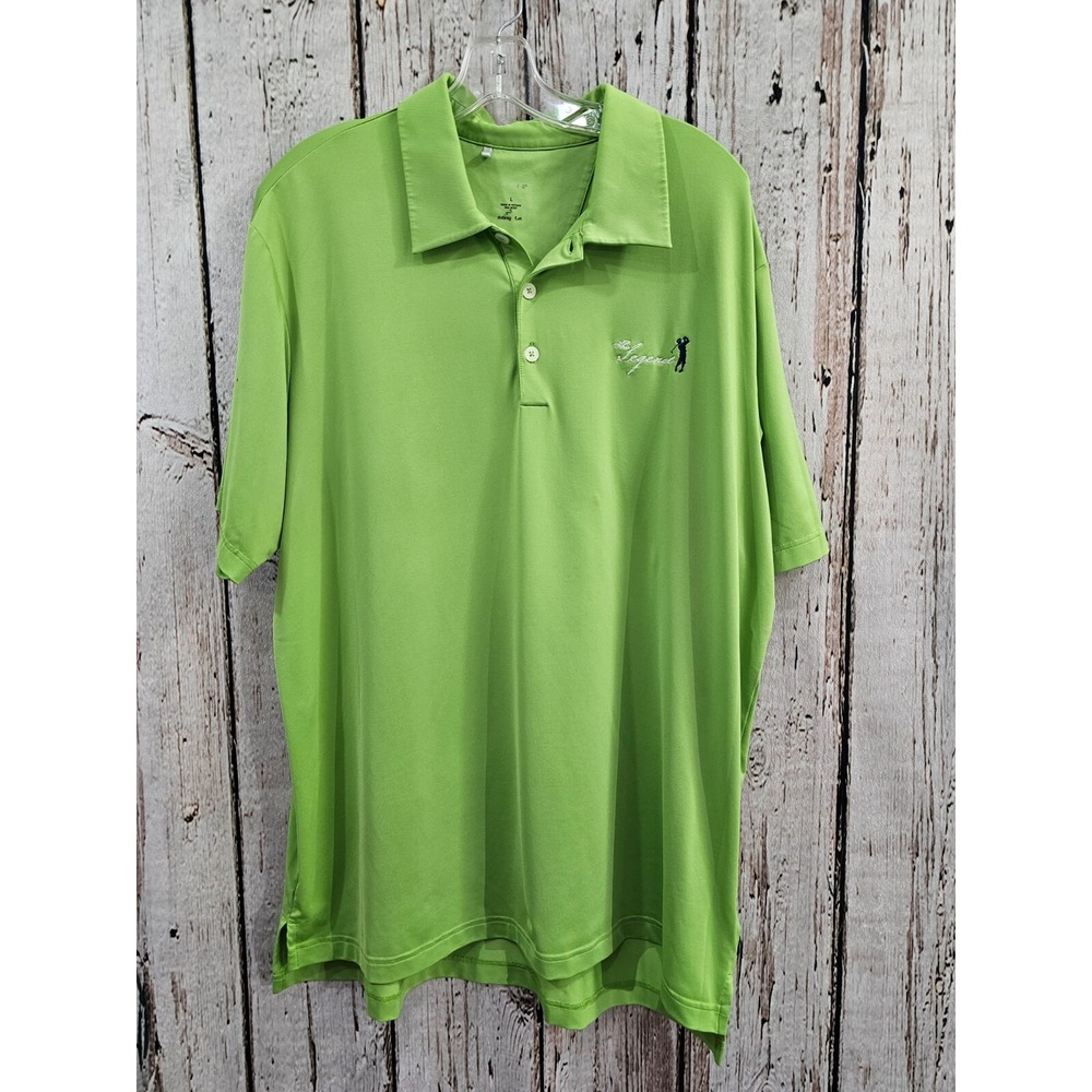 ADIDAS Men's L The Legend Golf Course Short Sleeve Polo Shirt Tee T-Shirt EUC